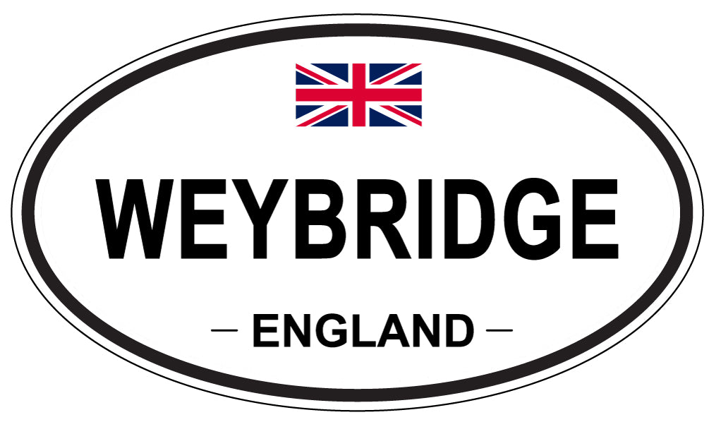WEYBRIDGE, ENGLAND - Oval Sticker