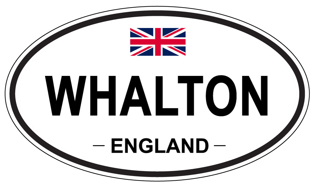 WHALTON, ENGLAND - Oval Sticker