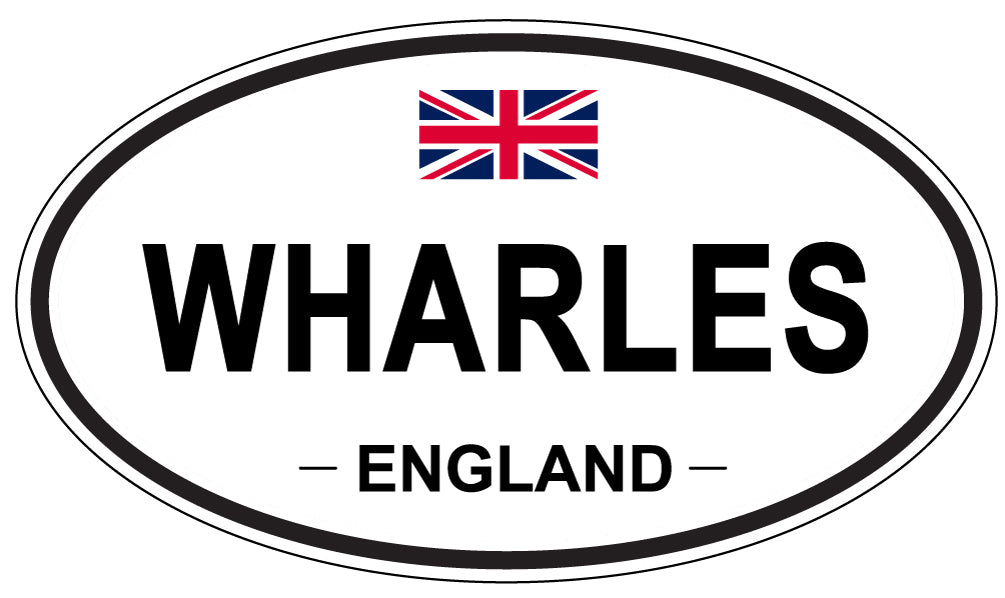 WHARLES, England - Oval Magnet