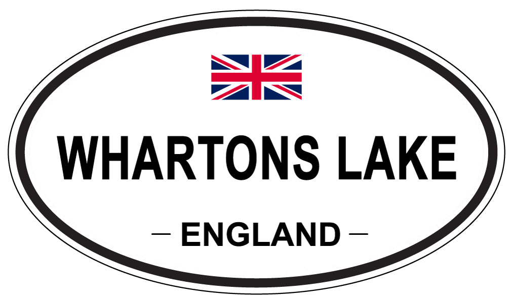 WHARTONS LAKE, ENGLAND - Oval Sticker