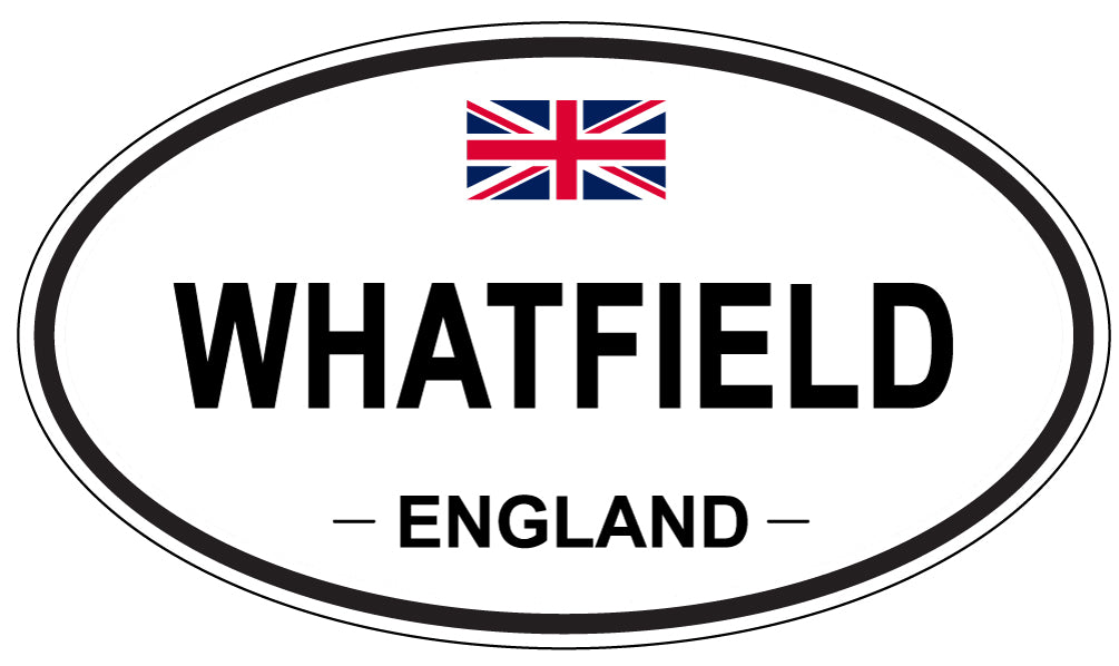 WHATFIELD, ENGLAND - Oval Sticker