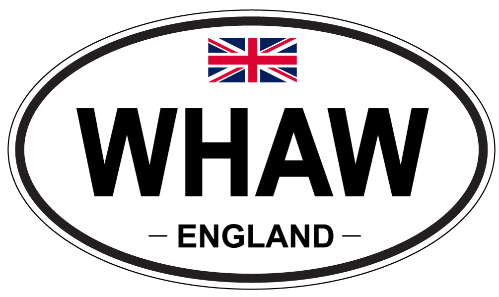 WHAW, ENGLAND - Oval Sticker