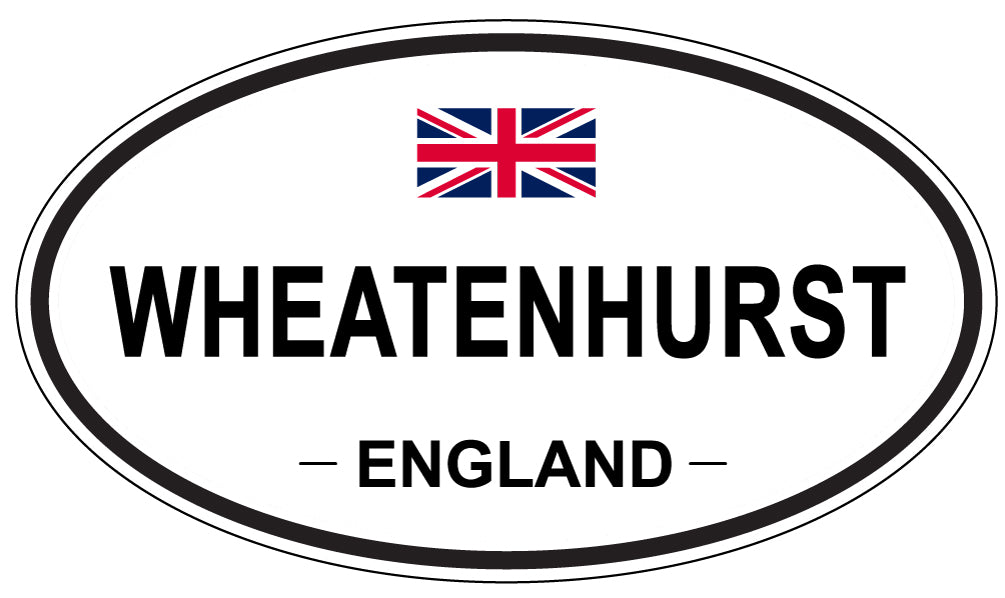 WHEATENHURST, ENGLAND - Oval Sticker