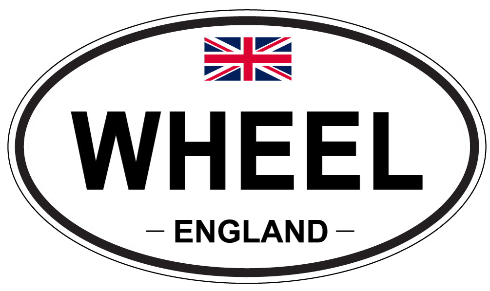 WHEEL, ENGLAND - Oval Sticker