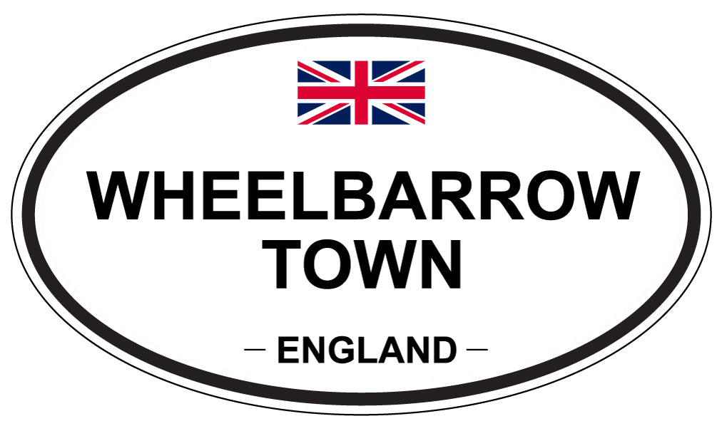 WHEELBARROW TOWN, England - Oval Magnet