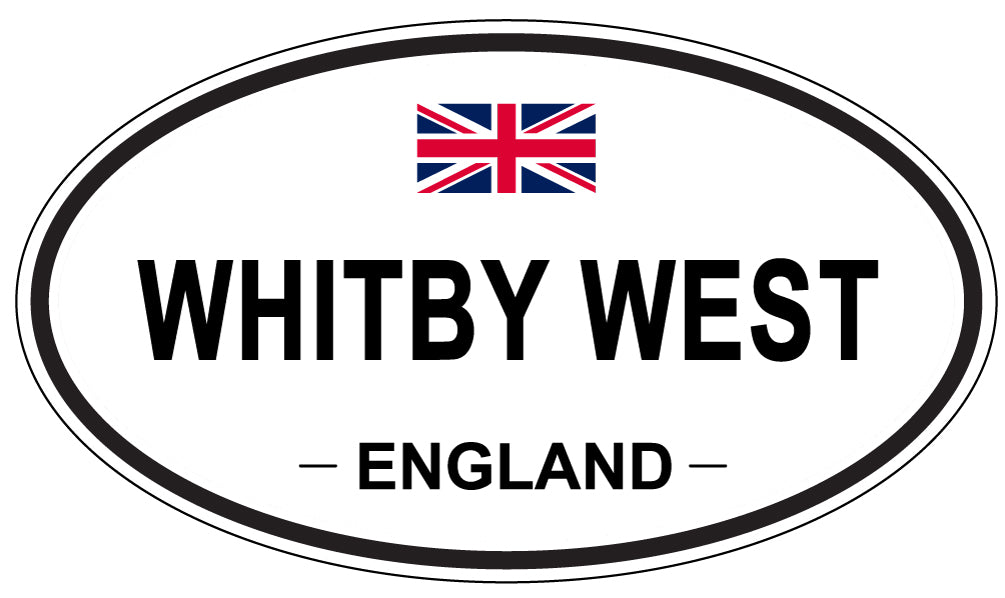 WHITBY WEST, ENGLAND - Oval Sticker