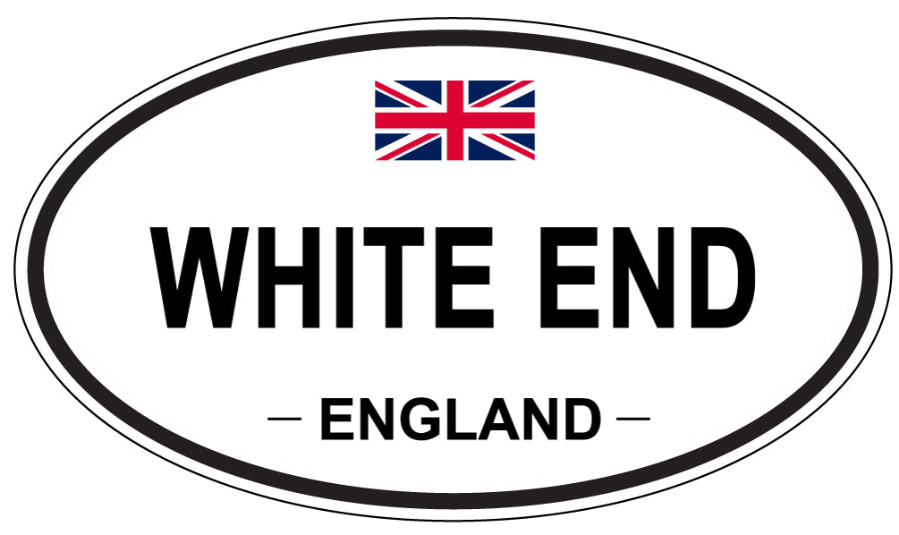 WHITE END, ENGLAND - Oval Sticker