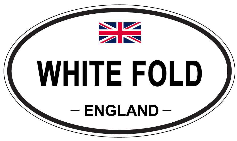 WHITE FOLD, ENGLAND - Oval Sticker
