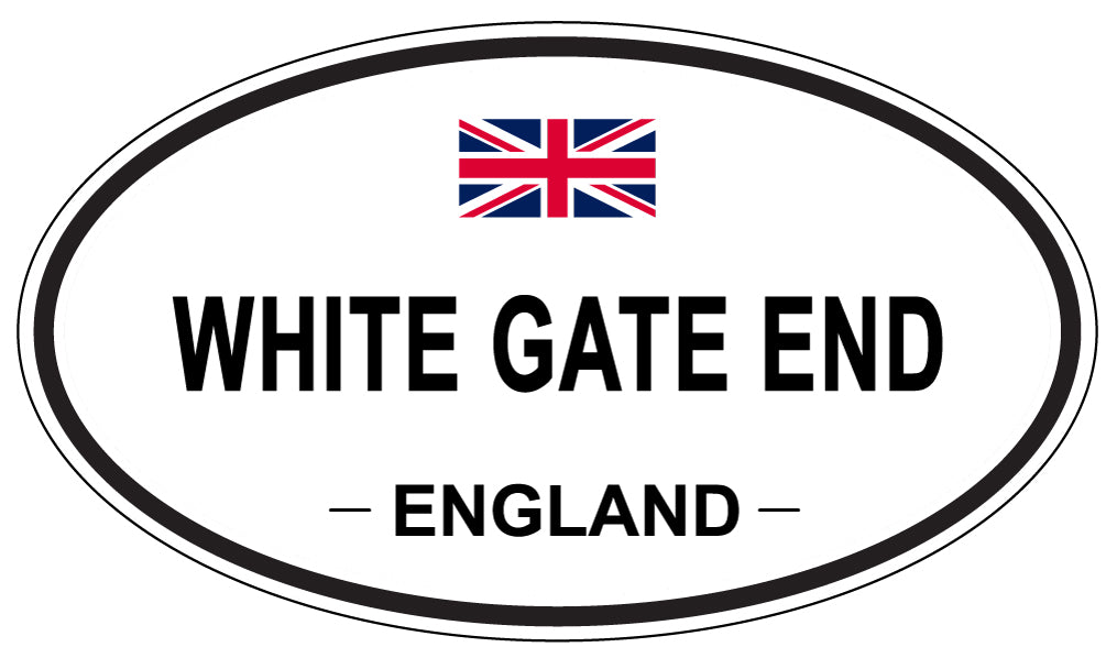 WHITE GATE END, England - Oval Magnet
