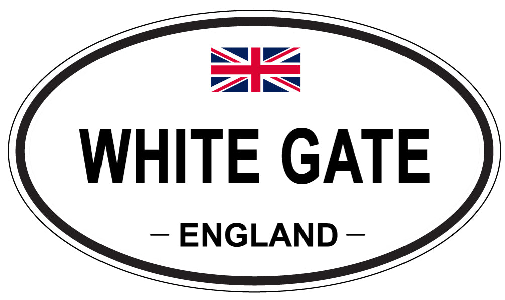 WHITE GATE, England - Oval Magnet