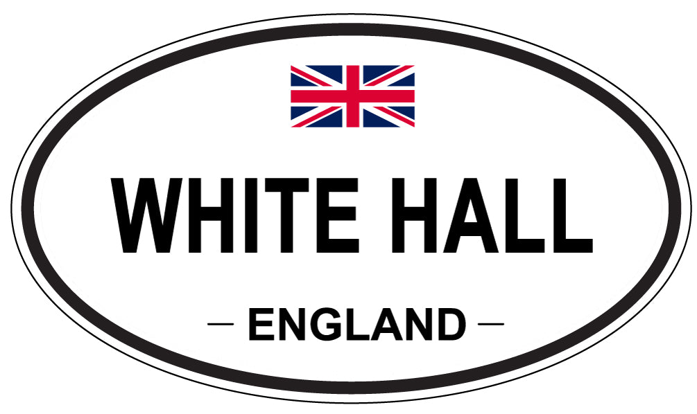 WHITE HALL, ENGLAND - Oval Sticker