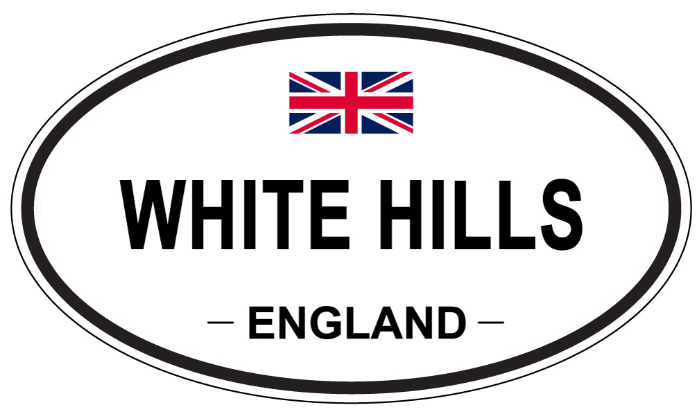 WHITE HILLS, ENGLAND - Oval Sticker