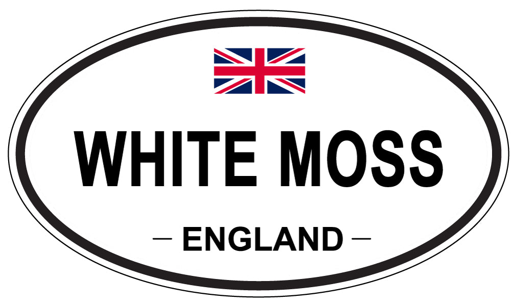 WHITE MOSS, England - Oval Magnet