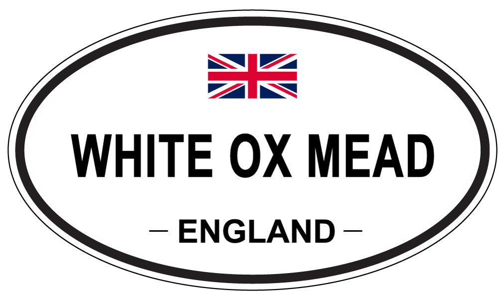 WHITE OX MEAD, ENGLAND - Oval Sticker