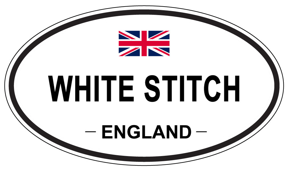 WHITE STITCH, England - Oval Magnet
