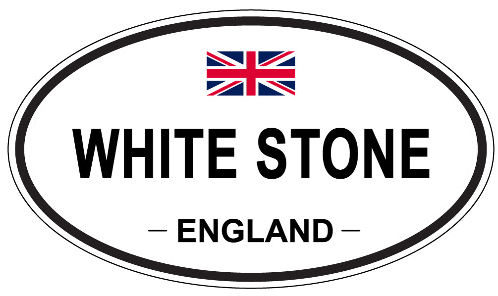WHITE STONE, England - Oval Magnet
