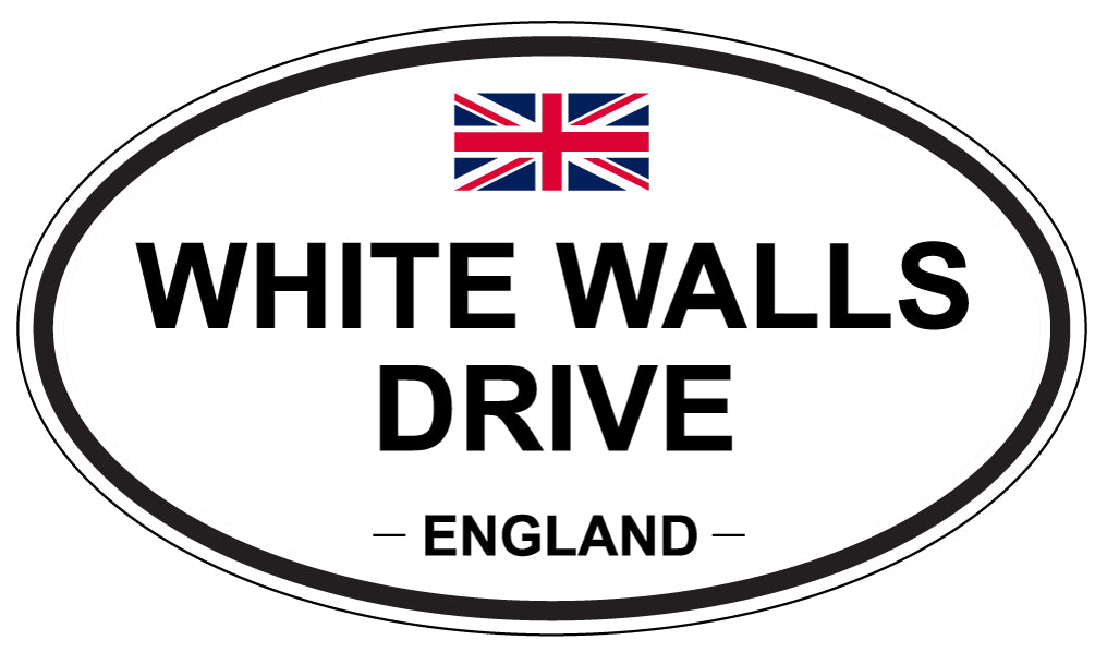 WHITE WALLS DRIVE, England - Oval Magnet