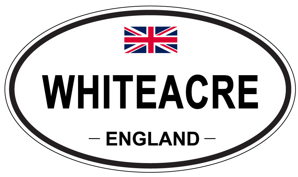 WHITEACRE, ENGLAND - Oval Sticker