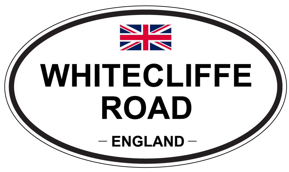 WHITECLIFFE ROAD, England - Oval Magnet