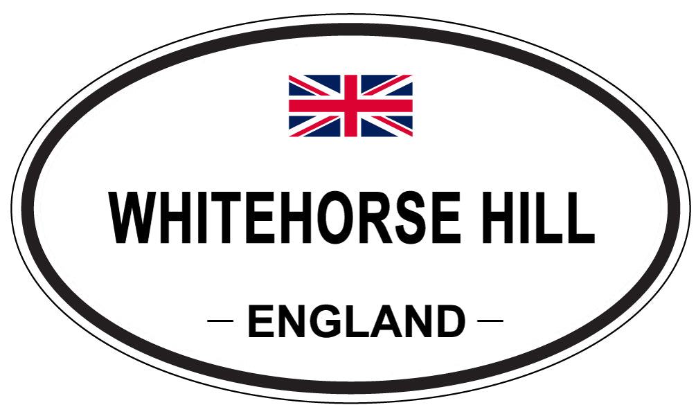 WHITEHORSE HILL, ENGLAND - Oval Sticker