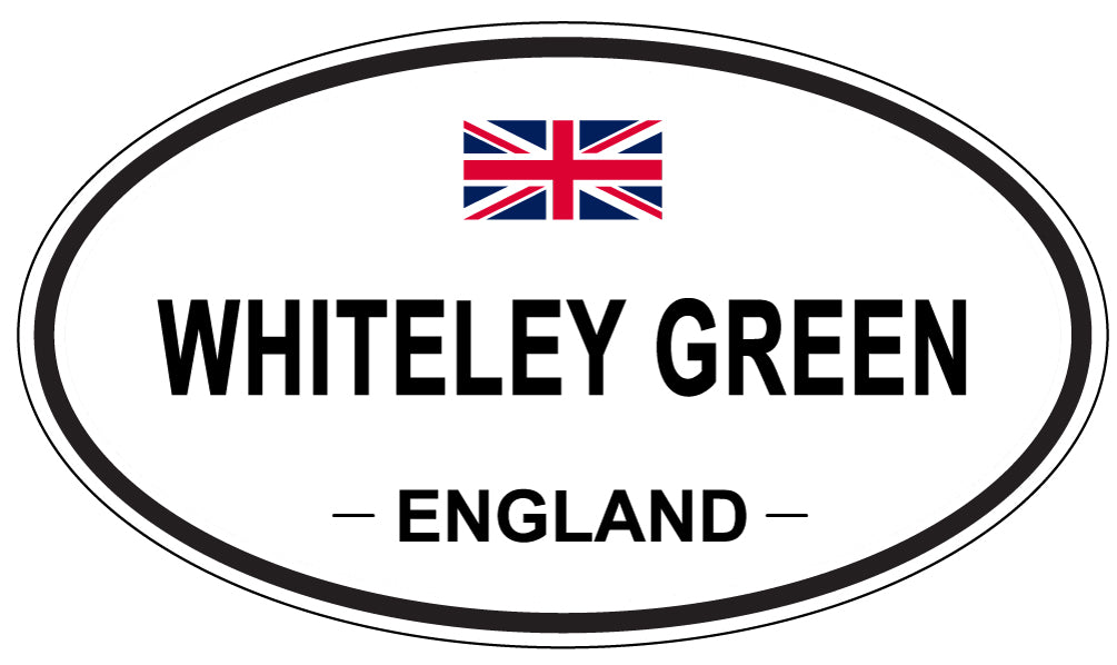 WHITELEY GREEN, ENGLAND - Oval Sticker