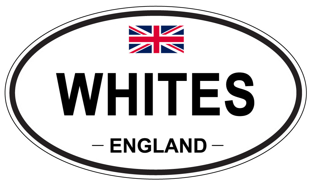 WHITES, ENGLAND - Oval Sticker