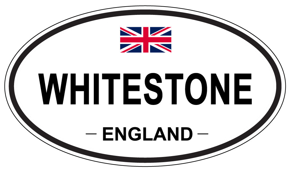 WHITESTONE, ENGLAND - Oval Sticker