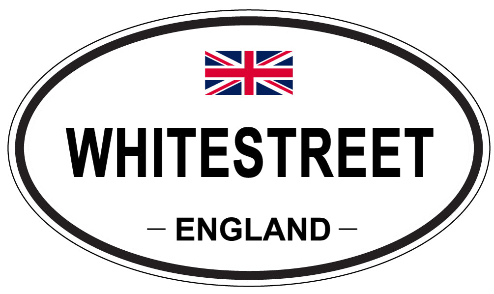 WHITESTREET, ENGLAND - Oval Sticker
