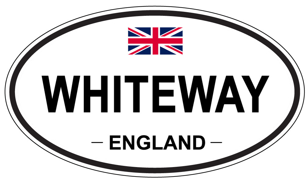 WHITEWAY, ENGLAND - Oval Sticker