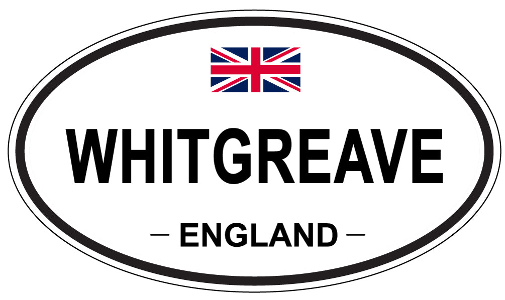 WHITGREAVE, ENGLAND - Oval Sticker