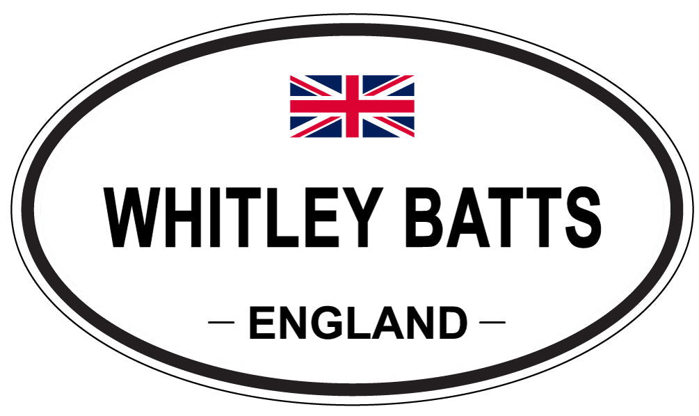 WHITLEY BATTS, ENGLAND - Oval Sticker