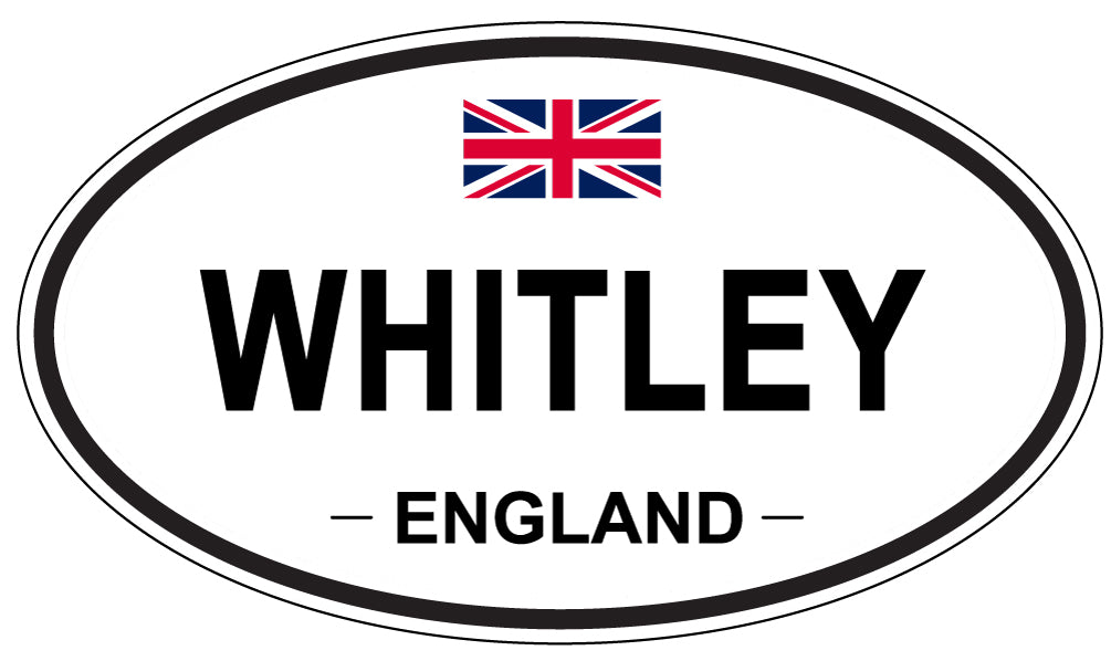 WHITLEY, ENGLAND - Oval Sticker