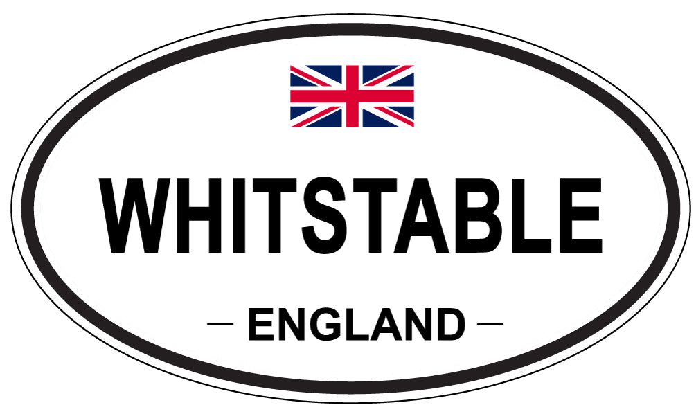 WHITSTABLE, ENGLAND - Oval Sticker