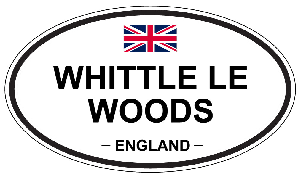 WHITTLE LE WOODS, England - Oval Magnet