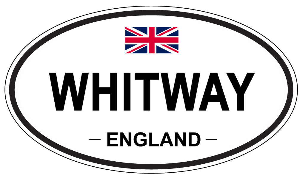 WHITWAY, ENGLAND - Oval Sticker