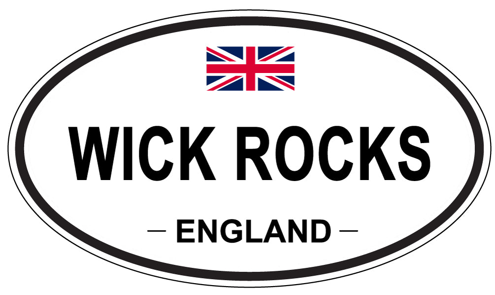 WICK ROCKS, ENGLAND - Oval Sticker
