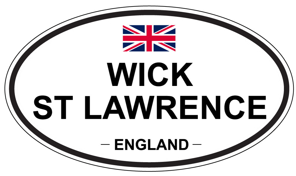 WICK ST LAWRENCE, England - Oval Magnet