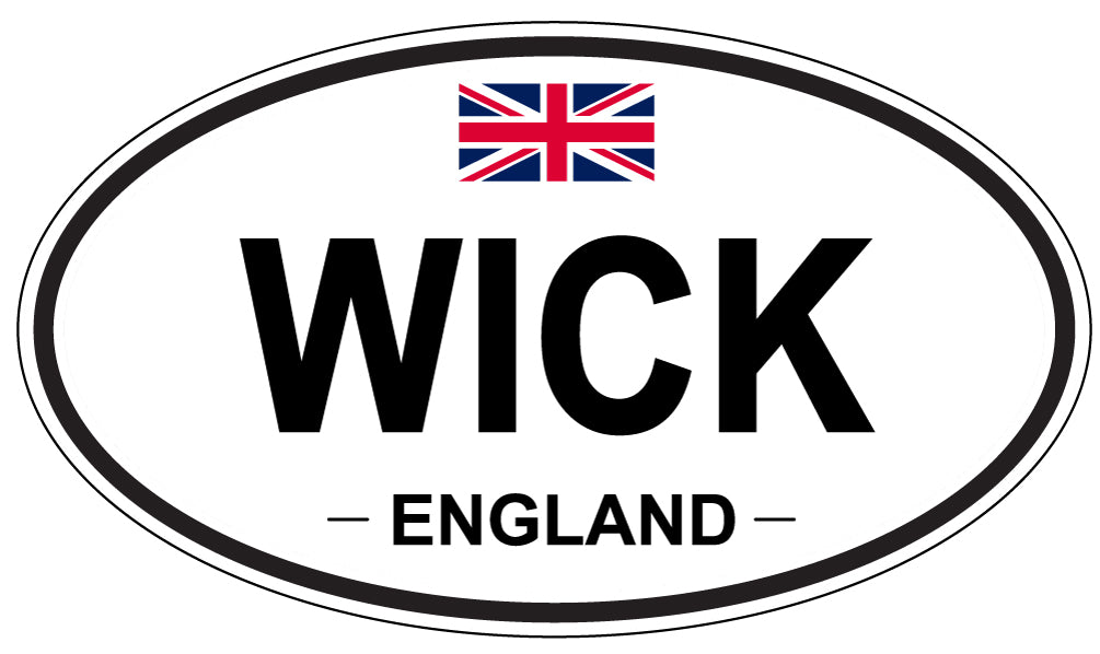 WICK, ENGLAND - Oval Sticker