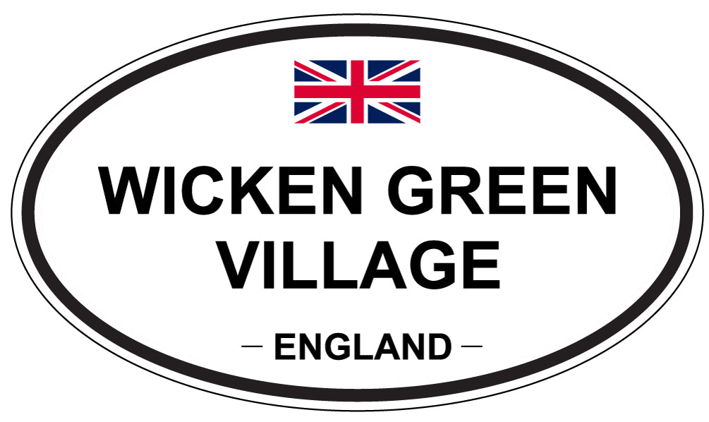WICKEN GREEN VILLAGE, England - Oval Magnet