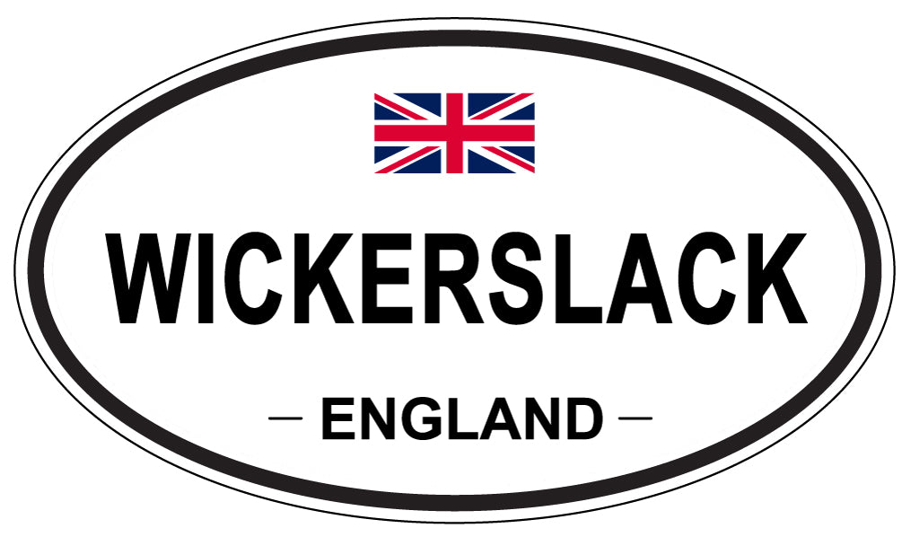 WICKERSLACK, ENGLAND - Oval Sticker