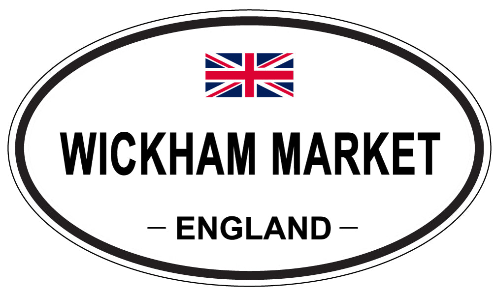 WICKHAM MARKET, ENGLAND - Oval Sticker