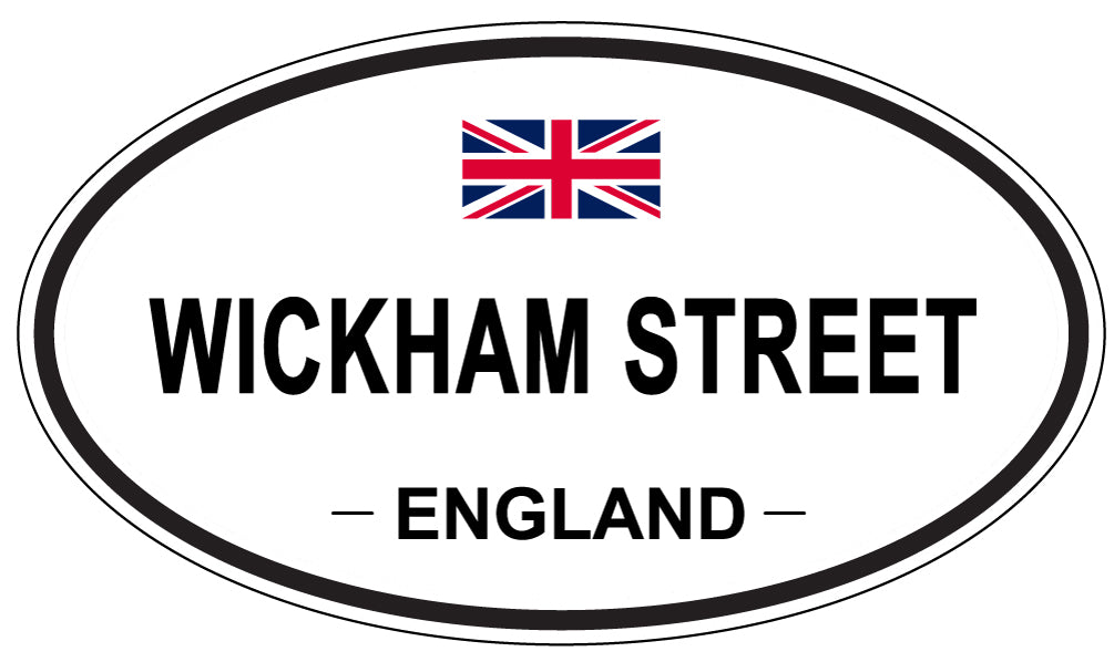 WICKHAM STREET, ENGLAND - Oval Sticker