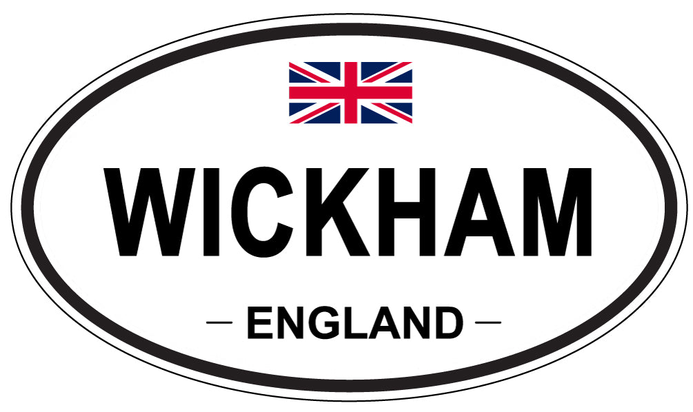 WICKHAM, ENGLAND - Oval Sticker