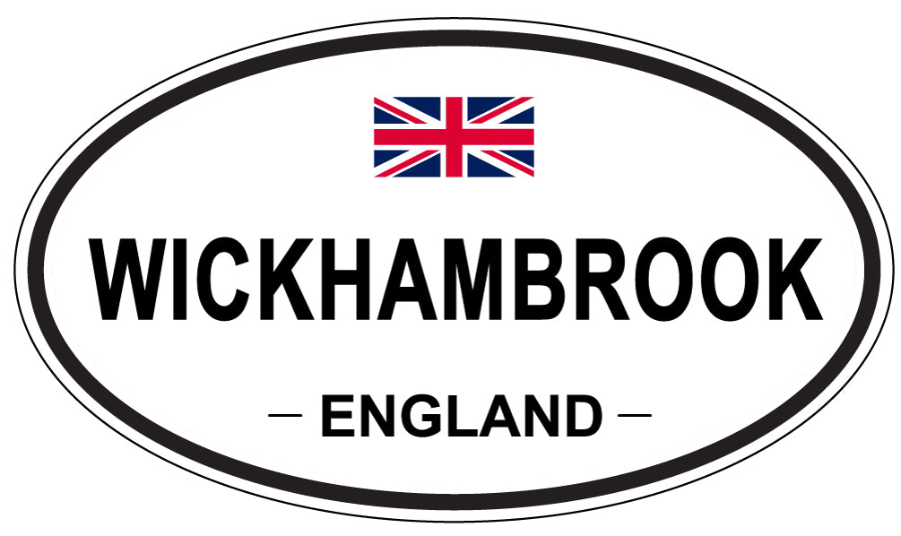 WICKHAMBROOK, ENGLAND - Oval Sticker