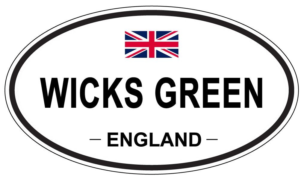 WICKS GREEN, ENGLAND - Oval Sticker