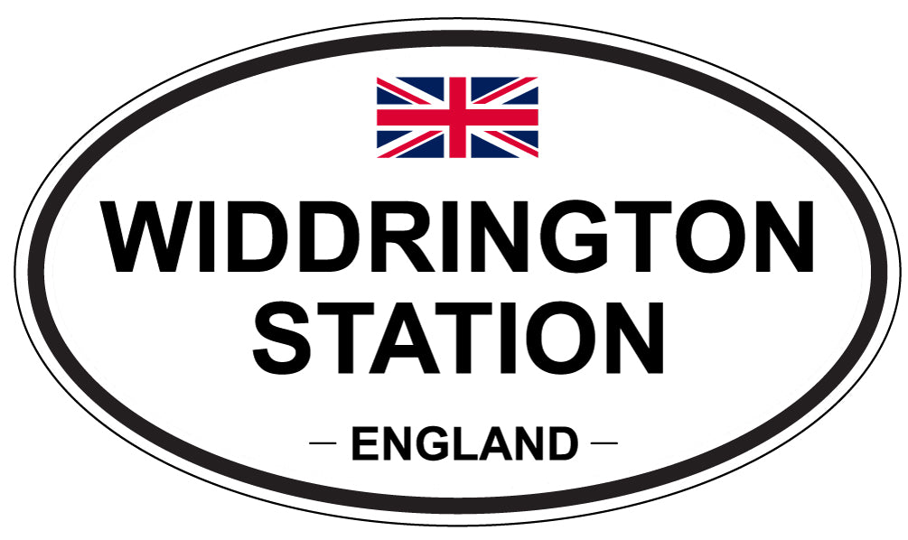 WIDDRINGTON STATION, ENGLAND - Oval Sticker