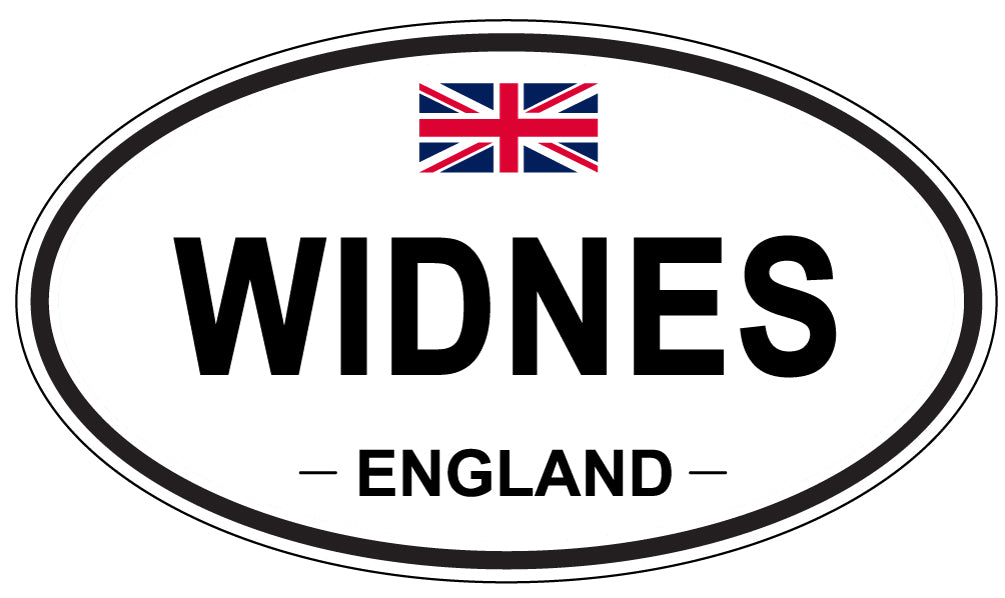 WIDNES, ENGLAND - Oval Sticker