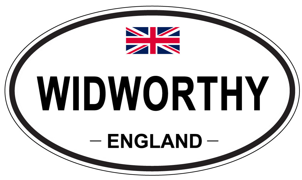 WIDWORTHY, ENGLAND - Oval Sticker