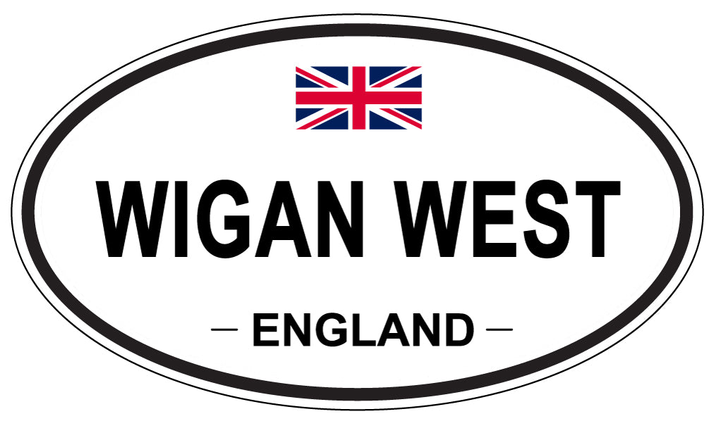 WIGAN WEST, ENGLAND - Oval Sticker