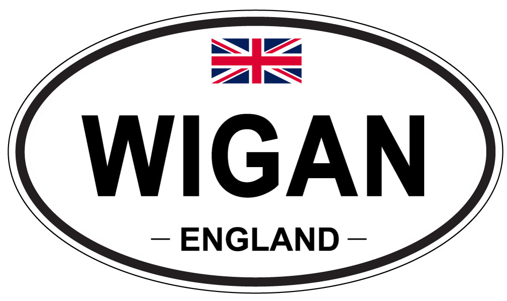 WIGAN, ENGLAND - Oval Sticker